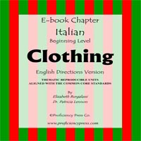 clothing italian ebook new